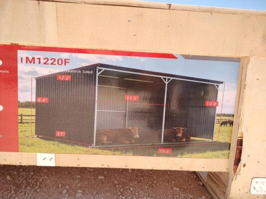 SD Lanch M1220F 11ft x 19ft Galvanized Metal Livestock Shed