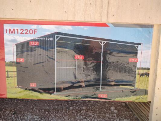 SD Lanch SDLGM1220F 12ft x 20ft Galvanized Metal Livestock Shed