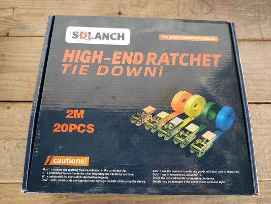 (20) SD Lanch 2m High-End Tie Down Ratchet Straps