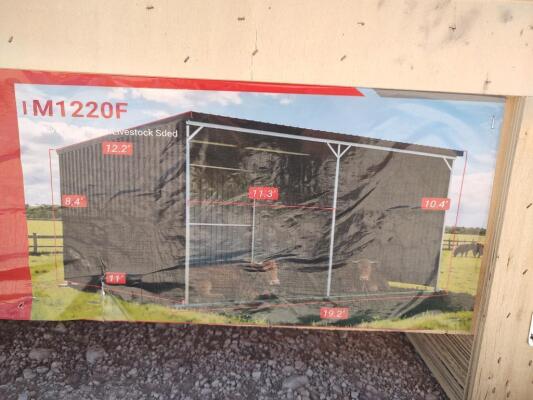SD Lanch SDLGM1220F 12ft x 20ft Galvanized Metal Livestock Shed