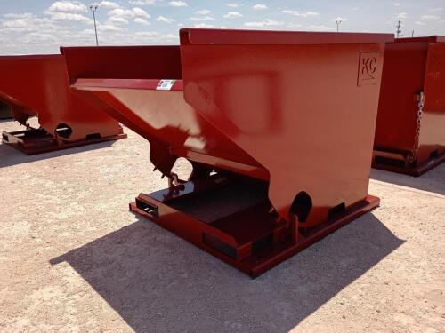 KC 2 CY. Skid Steer Trash Hopper w/Fork Pockets