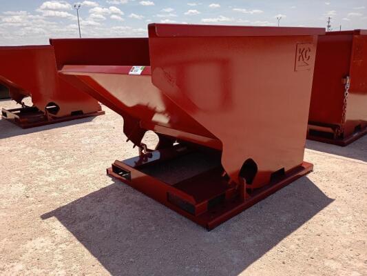 KC 2 CY. Skid Steer Trash Hopper w/Fork Pockets