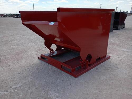 KC 2 CY. Skid Steer Trash Hopper w/Fork Pockets