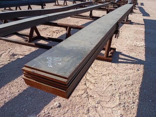 (10) Pcs 12'' x 1/2'' Steel Flat Iron, 20 Ft Long