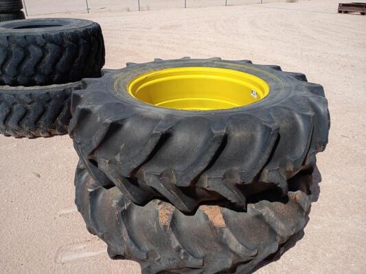 (2) John Deere Wheels w/Tires 20.8-38