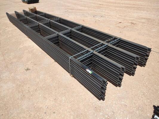 (20) ACE 4 Bar Continuous Fence Panels, 20ft Long, 4ft Tall