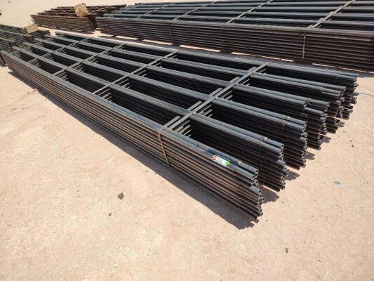 (20) ACE 6 Bar Continuous Fence Panels, 20ft Long, 4ft Tall