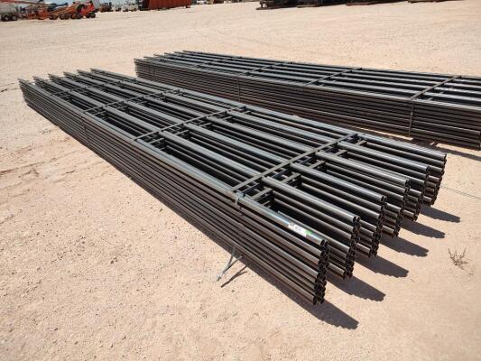 (20) ACE 6 Bar Continuous Fence Panels, 20ft Long, 4ft Tall