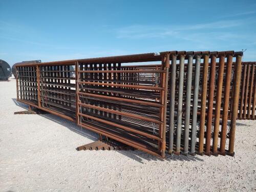 (10) 24Ft Free Standing Fence Panels (1) w/ 8ft Gate