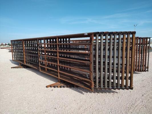 (10) 24Ft Free Standing Fence Panels (1) w/ 10ft Gate