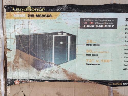 Land Honor 6ft x 8ft Galvanized Apex Roof Metal Shed
