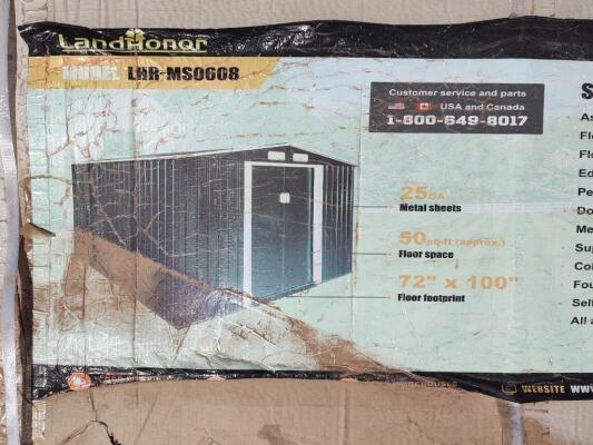 Land Honor 6ft x 8ft Galvanized Apex Roof Metal Shed