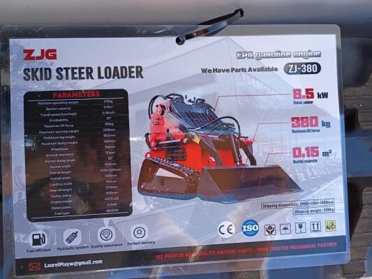 2026 ZJG ZJ-380 Stand On Mini Skid Steer Loader