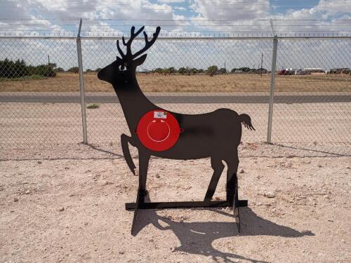 Steel Deer Shooting Target w/Heart Flapper