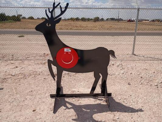Steel Deer Shooting Target w/Heart Flapper