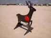 Steel Deer Shooting Target w/Heart Flapper - 3