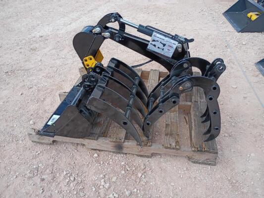ZJG Mini Skid Steer Digger w/Grapple & Rake & 23'' Bucket