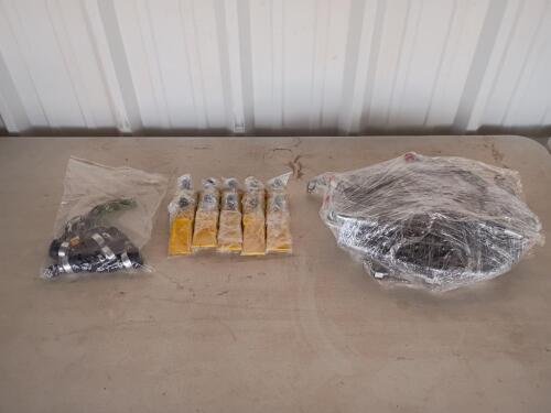 Misc Unused Hydraulic Hoses & (5) Mini Excavator Teeth & Ignition Key Switches