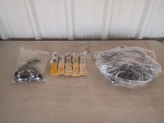 Misc Unused Hydraulic Hoses & (5) Mini Excavator Teeth & Ignition Key Switches