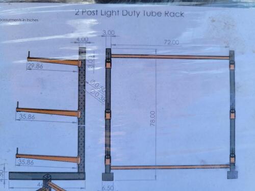 2 Post Light Duty Tube Rack