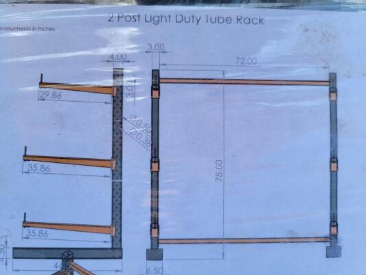 2 Post Light Duty Tube Rack