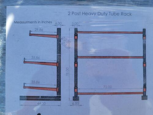 2 Post Heavy Duty Tube Rack
