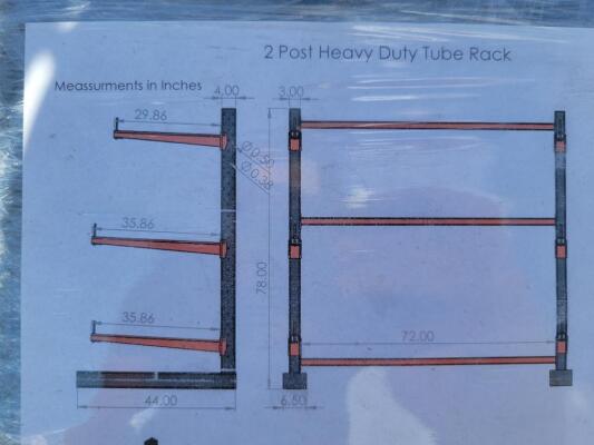 2 Post Heavy Duty Tube Rack
