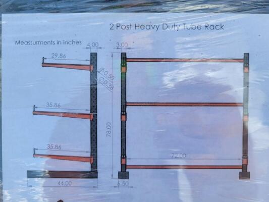 2 Post Heavy Duty Tube Rack