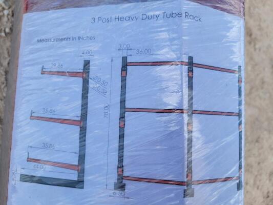 3 Post Heavy Duty Tube Rack
