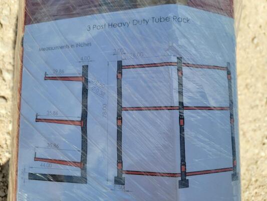 3 Post Heavy Duty Tube Rack