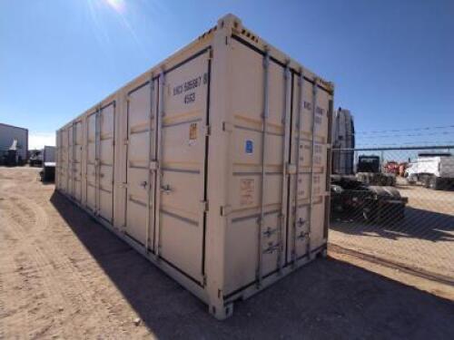 Unused 40Ft Shipping Container, 4 Double Side Doors, 1 Double Rear Door