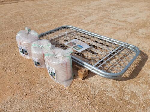 (3) Polyester Ropes & (1) Metal Bi-Parting Chain Link Fence Gate