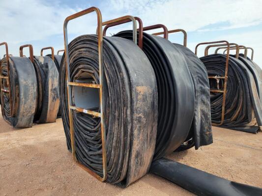 (3) Hose Reels w/ 12" Lay Flat Hoses