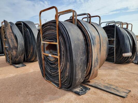 (3) Hose Reels w/ 12" Lay Flat Hoses