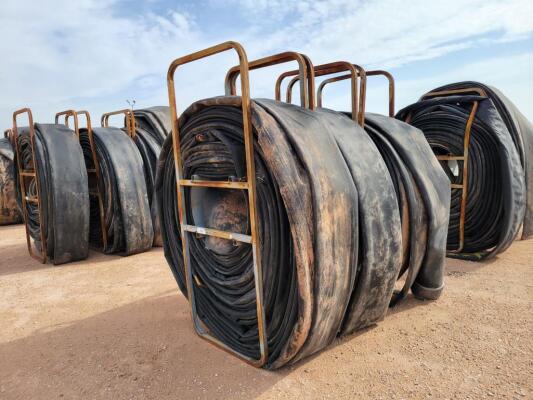 (3) Hose Reels w/ 12" Lay Flat Hoses