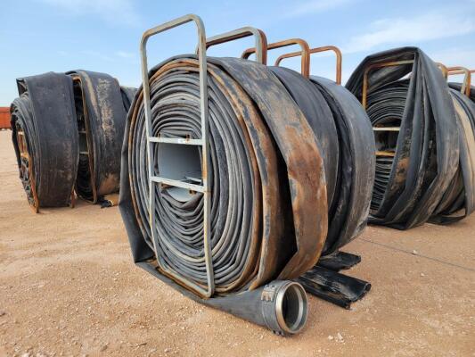 (3) Hose Reels w/ 12" Lay Flat Hoses