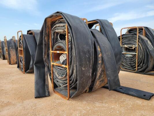 (3) Hose Reels w/ 12" Lay Flat Hoses