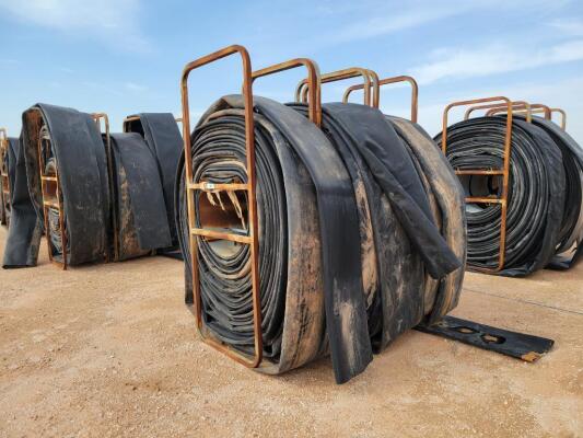 (3) Hose Reels w/ 12" Lay Flat Hoses