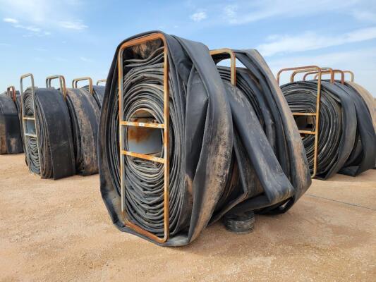 (3) Hose Reels w/ 12" Lay Flat Hoses
