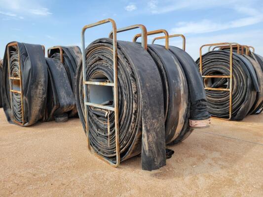 (3) Hose Reels w/ 12" Lay Flat Hoses