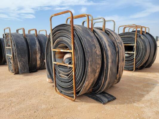 (3) Hose Reels w/ 12" Lay Flat Hoses
