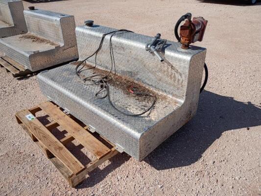 L-Shaped Aluminum Fuel Transfer Tank w/Pump