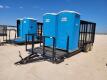 Lamar 20Ft x 7Ft Trash Trailer w/Porta Potties