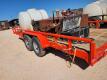 20Ft x 7Ft Shop Built Utility Trailer w/ (1) 500 Gallon Water Tank (1) Fuel Transfer Tank with Transfer Pump - 12
