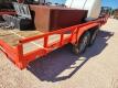 20Ft x 7Ft Shop Built Utility Trailer w/ (1) 500 Gallon Water Tank (1) Fuel Transfer Tank with Transfer Pump - 14