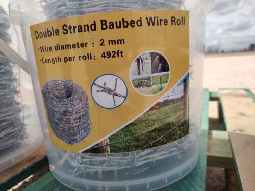 (3) Barbed Wire Rolls 492ft each