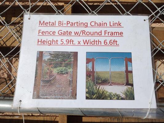 Metal Bi-Parting Chain Link Fence Gates