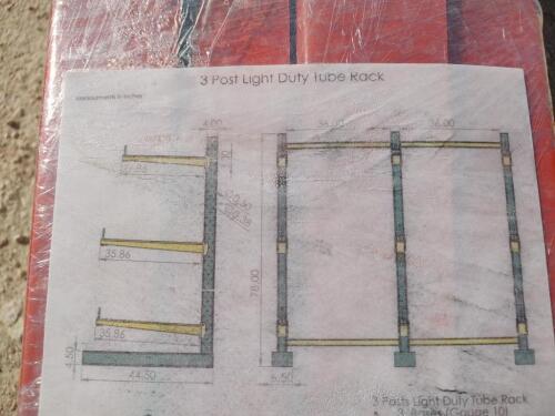 3 Post Light Duty Tube Rack