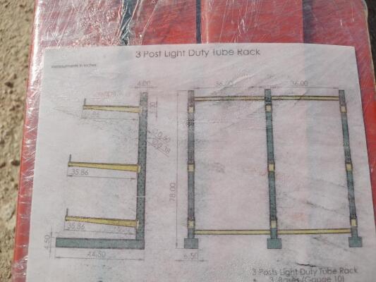 3 Post Light Duty Tube Rack