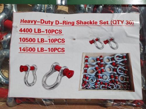 (30) Heavy Duty D-Ring Shackles